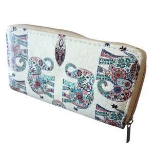 Vintage Fun & Funky Mosaic Elephant Wallet. 